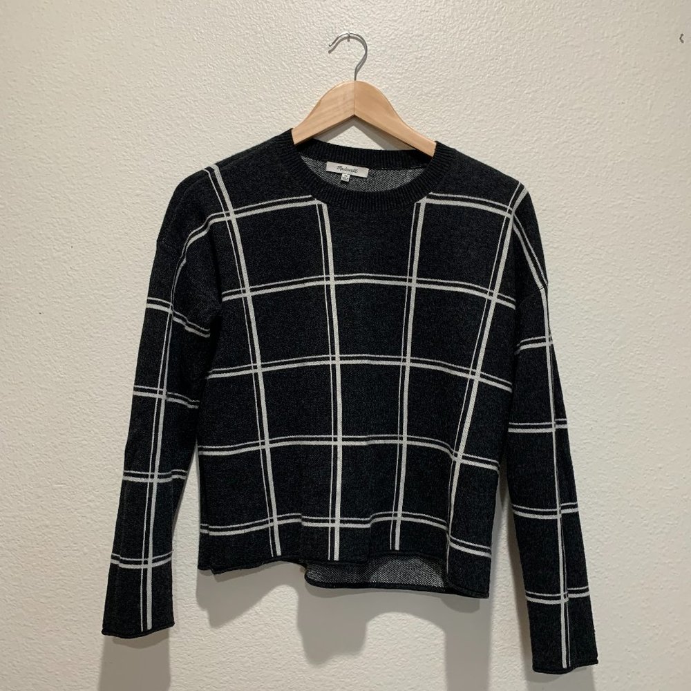 Madewell Double Windowpane Pullover Sweater